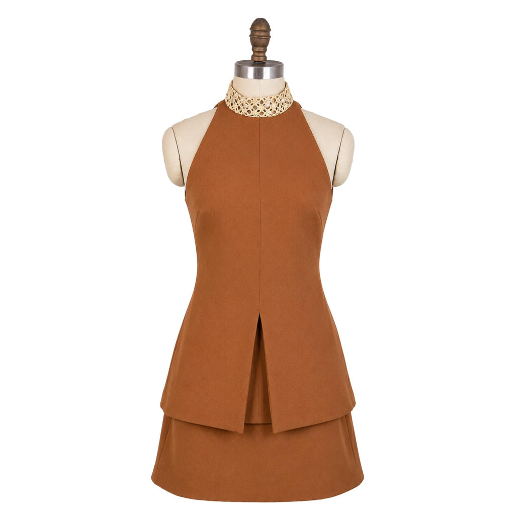 Brown No-Sleeve Paja